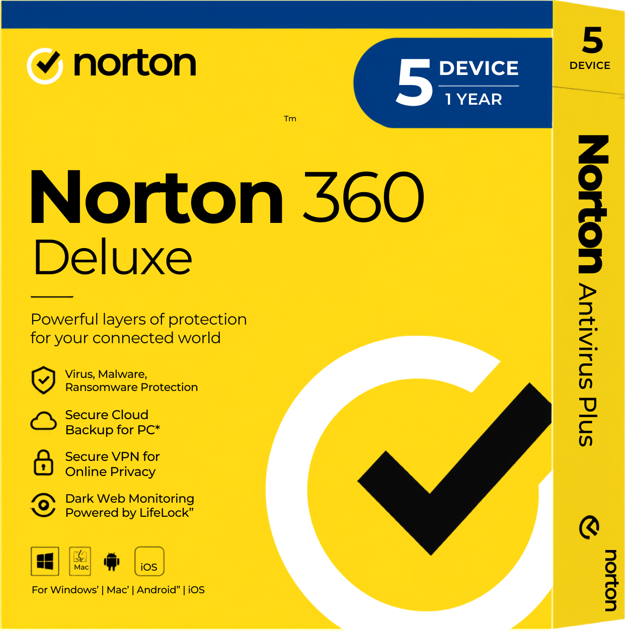 Norton 360 Deluxe — Norton antivirus plan box art